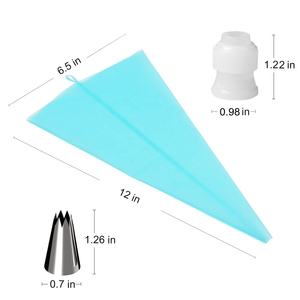 8 تزيين عملي للكعك من الفولاذ المقاوم للصدأ يشمل 6 فوهات التزيين 1 قارنة بلاستيكية 1: TPU طقم - Product Image 2