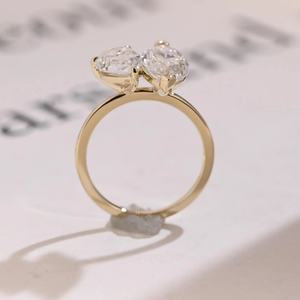 10k 14k 18k anello di fidanzamento con diamante da laboratorio in oro massiccio da uomo e donna con certificazione gigi Gia 2ct 3ct Vvs gioielli con diamanti da laboratorio personalizzati - Product Image 3