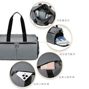 Bolsa de Deporte Oxford, Impermeable, para Viajes, Yoga, Gimnasio, con Compartimento para Zapatos, Separación para Artículos Secos y Húmedos, para Viajes Cortos - Product Image 2