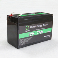 Baterai Lithium Iron Phosphate 12V 5Ah 7Ah 9Ah 10Ah 12Ah yang Disetujui IEC62133, Baterai LiFePO4 12V 7AH, Paket Baterai LiFePO4 18650