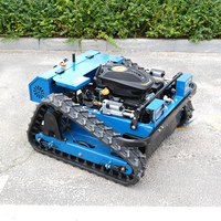 Livraison gratuite, moteur diesel CE EPA, machine à couper l'herbe tout-terrain, chenilles en caoutchouc agricoles, tondeuse à gazon robotisée télécommandée