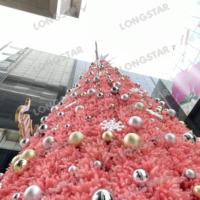 Made in China/50FT Outdoor Riesen Weihnachten Pink Tree Kunden spezifischer UV-beständiger Weihnachts baum mit Ornamenten Festival Dekor