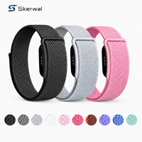 Correa Deportiva de Nailon sin Pantalla para Monitor de Salud, Compatible con Google Fitbit Air, Transpirable, Tejida, con Cierre de Gancho y Bucle Ajustable, Correa de Repuesto