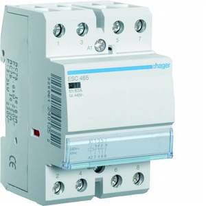 ESC465 ปรับแต่งได้ตามต้องการด้วยคอนแทคเตอร์มาตรฐาน Hagers 63 A 230 V AC 2 NO + 2 NC 3 โมดูล DIN - Product Image 1