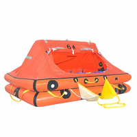 Nouveau design radeau de sauvetage gonflable à redressement automatique canopée radeau de sauvetage gonflable de couleur orange pour le sauvetage