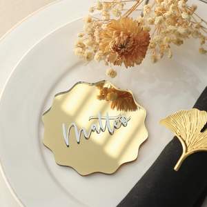 Usine en gros 20 pièces moderne or acrylique cartes <span class=keywords><strong>de</strong></span> <span class=keywords><strong>place</strong></span> 3.2 pouces signe <span class=keywords><strong>de</strong></span> Table pour mariage réception fête événement bricolage nom lieu - Product Image 3