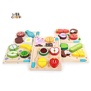 Juguete de Cocina de Madera al por Mayor, Juguete de Rompecabezas de Frutas y Verduras para Cortar, para la Educación Infantil - Product Image 1
