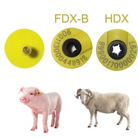 Logo laser 134.2khz étiquettes d'oreille de porc ISO11784/5 puce de FDX-B vache bétail RFID étiquette d'oreille électronique animale pour l'identification du bétail