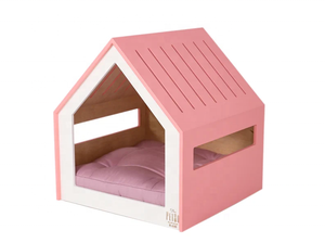 Maison moderne personnalisée pour animaux de compagnie, belle caisse de meubles pour chien en rose corail, cage d'intérieur pour chien et chat - Product Image 6