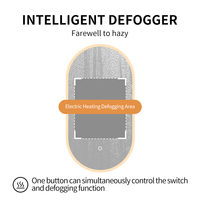Miroirs de salle de bain LED intelligents modernes, décoration simple pour hôtel et maison, miroir de maquillage éclairé à suspendre au mur, interrupteur tactile irrégulier