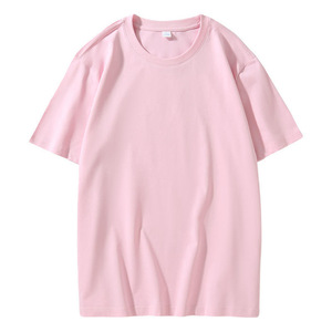 Camiseta Promocional de Color Sólido, Cuello Redondo, Manga Corta, Ropa Informal de Algodón - Product Image 1