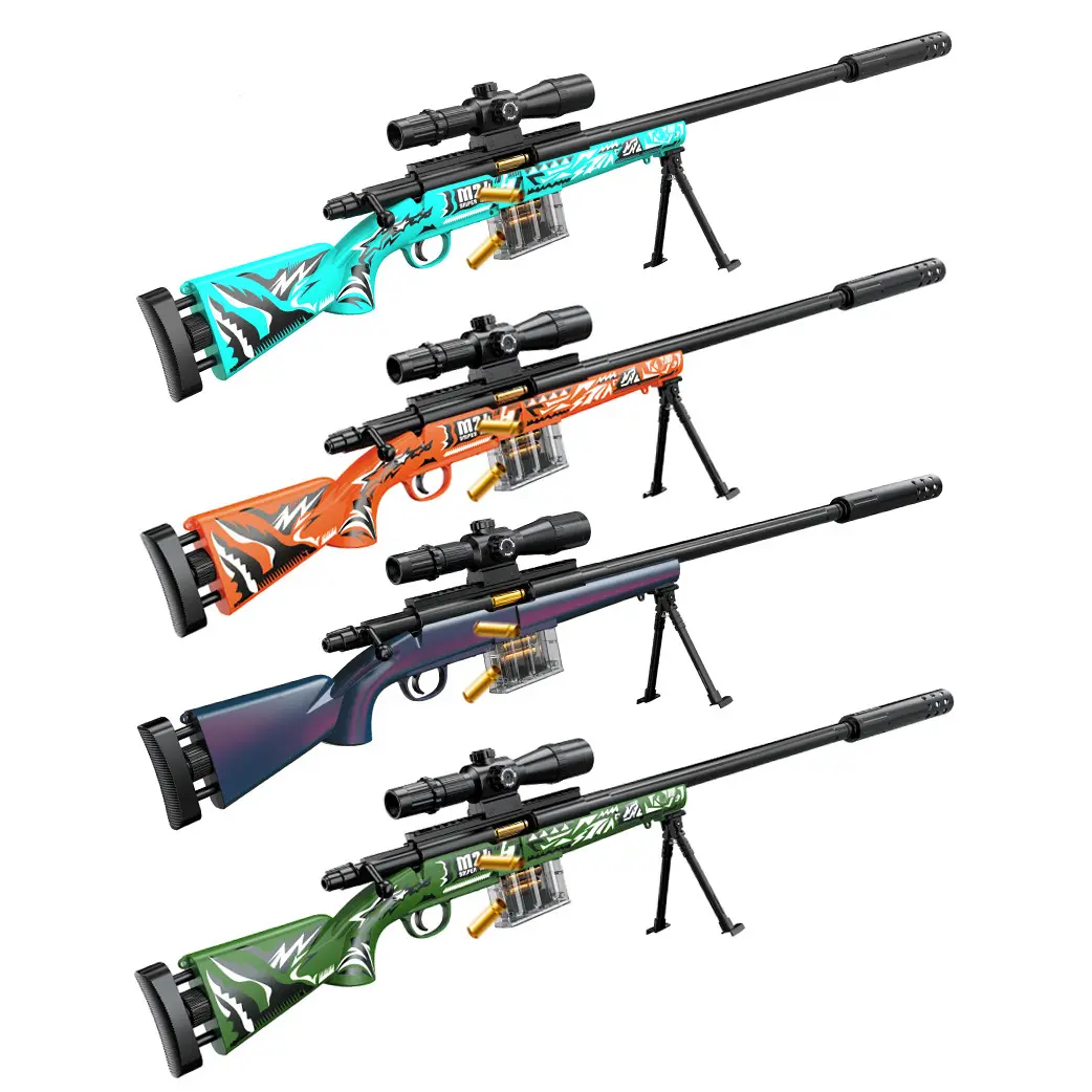 2023 Air Soft Safe Soft Bullet Manual Eyección M24 AWM Rifle de francotirador Pistola de juguete para adolescentes Adultos Juego de disparos al aire libre