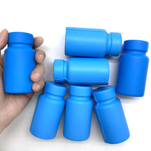 צעצועי לחץ בצורת בקבוק תרופות כחול לקידום מכירות, צבע לוגו מותאם אישית, צעצועי הרגעת ידיים בצורת בקבוק בית חולים - Product Image 1