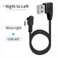 Cable Micro USB 2.0 de 1.5m con Doble Ángulo Recto de 90 Grados, Alta Velocidad de Sincronización de Datos y Carga para Teléfono Móvil y Computadora, MOQ 500