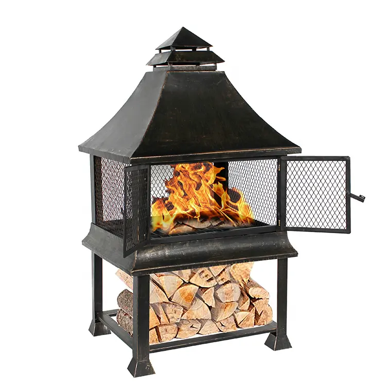 Factory price Iron Fire Pit Outdoor Outdoor Heaters Fireplace Wood Burning Fire Pit for Backyard Garden