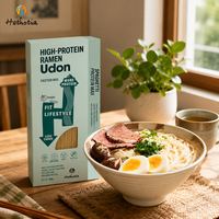 Nouilles en boîte végétaliennes non frites, riches en protéines, 22g, à base de plantes, saveur miso ramen udon, vente en gros