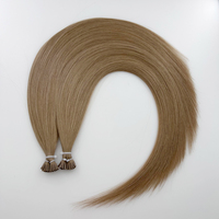Extensiones de cabello humano de queratina Remy, punta de palo de 1g, puntas I prepegadas, cutícula rusa intacta, extensiones de cabello súper doble dibujado