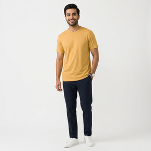 Costumes 100% coton de qualité export pour hommes, t-shirt uni à prix avantageux, t-shirt personnalisé avec marque - Product Image 1