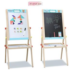 Pizarra de Dibujo de Madera de Doble Cara 2 en 1, Pizarra Artística, Juguetes Educativos Montessori para Niños y Niñas - Product Image 5