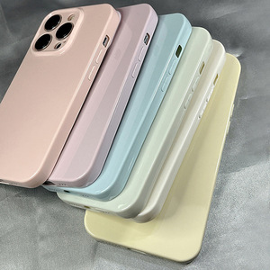 Funda de teléfono de TPU suave con todo incluido para Apple 13Pro 15 16Promax XS 11 14 13 Niche Macaron Color sólido funda móvil para <span class=keywords><strong>iPhone</strong></span> - Product Image 2