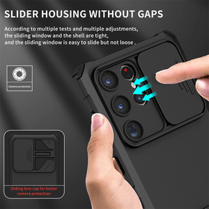 Coque antichoc pour Samsung <span class=keywords><strong>Galaxy</strong></span> S25 S24 S23 <span class=keywords><strong>S22</strong></span> S21 Ultra Plus + Note 20 Ultra Slide Camera Lens <span class=keywords><strong>Protection</strong></span> Stand Back Cover - Product Image 4