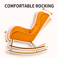 Fauteuil de luxe en tissu confortable avec éponge haute densité pour café, restaurant, club, chaise longue, chaise à bascule de loisirs
