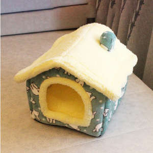 Opvouwbare Hondenhok Kennel <span class=keywords><strong>Bed</strong></span> Mat Voor Kleine Middelgrote Honden Katten Winter Warm Kattenbed Nest Mand Huisdieren Puppy Grot Sofa Huisdierenproducten - Product Image 3