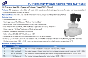 Válvula Solenoide Piloto de Presión Media/Alta EAGLE, 24V CC 220V CA NC/NO, Acero Inoxidable, Rosca/Soldadura para <span class=keywords><strong>Gas</strong></span> y Agua, Antiobstrucción - Product Image 2