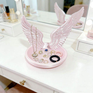 Plateau de rangement pour bijoux en PLA imprimé en 3D, à un seul niveau, avec design multifonctionnel pour bureau, modèle Ailes d'ange - Product Image 2