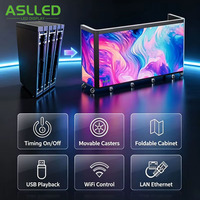 Layar LED Booth DJ Indoor ASLLED P3.91 Kecerahan 2500cd Garansi 3 Tahun Full Color Terlihat di Bawah Sinar Matahari untuk Periklanan