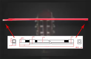 Tige de réglage en acier personnalisée à double action pour <span class=keywords><strong>guitare</strong></span>, type levier, pour pièces de <span class=keywords><strong>guitare</strong></span> - Product Image 4