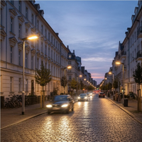 Luz de Calle LED Inteligente de Fábrica, Resistente al Agua IP65, Alimentada por CA, Resistente al Calor y a las Heladas, Fácil de Instalar, para Uso en Carreteras