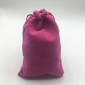 Fashionalble New Stock 8*10cm Customizable Logo Accept Patch Handle Velvet <b>Candle</b> Cards Storage Gift Bag Recyclable Craft Shock - Product Image 2