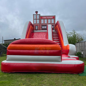 Toboggan gonflable extérieur pour enfants, thème camion <span class=keywords><strong>de</strong></span> pompiers, toboggan sec, aire <span class=keywords><strong>de</strong></span> jeux commerciale, jeux gonflables pour fêtes en plein air - Product Image 4