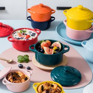 200ML Pot en grès coloré Casserole en céramique Plat de service Bonbons Cuisson <span class=keywords><strong>Oeuf</strong></span> à la vapeur Bol en céramique - Product Image 5