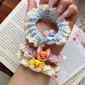 Diademas de Pelo para Niñas con Diseño de <span class=keywords><strong>Judy</strong></span> y <span class=keywords><strong>Nick</strong></span> de Anime, Lazos de Pelo de Ganchillo para Niñas, Anillos de Pelo para Niñas - Product Image 3