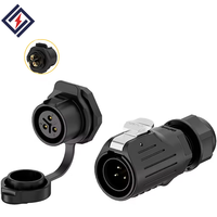 Connecteur circulaire aviation étanche IP68 Quick Lock LP20 à visser, mâle-femelle, pour alimentation électrique