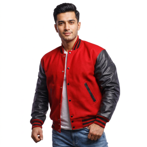 Chaqueta Varsity para Hombre, 100% Algodón, Transpirable, con Calefacción, Material Suave para Otoño, con un Solo Botón, Estilo Béisbol Universitario - Product Image 1
