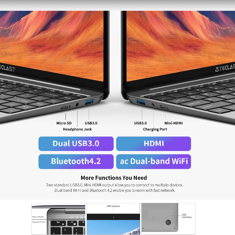Teclast F7S ノートパソコン 14.1インチ IPS 1920x1080 N3350 8GB 
