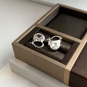 S925 Sterling <b>Silver</b> Geometric <b>Stud</b> Earrings For Women Minimalist Everyday Wear - Product Image 2