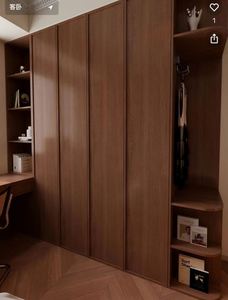 Armario de almacenamiento de lujo con luz de puerta plana para dormitorio principal, guardarropa moderno y sencillo para el hogar - Product Image 6