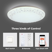 Plafonniers LED ronds décoratifs à intensité variable RGB avec commande intelligente pour l'intérieur, salon, chambre à coucher