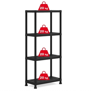 Warehouse Store Home <strong>Garage</strong> <strong>Plastic</strong> Shelving Storage <strong>Shelves</strong> Rack <strong>Plastic</strong> Shelf Unit 5 Layer - Product Image 5