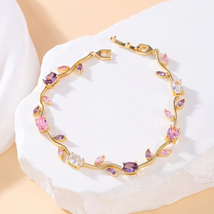 <span class=keywords><strong>Bracelet</strong></span> tendance en laiton plaqué argent avec breloque fleur de tulipe, style vintage, personnalisé, porte-bonheur, unisexe - Product Image 2