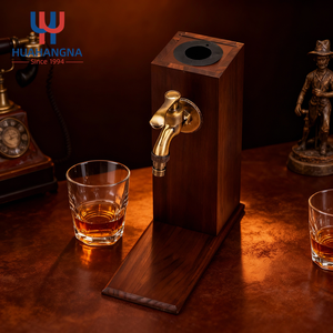 ตู้จ่ายเหล้าไม้แบบส่วนตัวสำหรับขวดเดียว พร้อมก๊อกน้ำ สำหรับบาร์ในบ้าน งานเลี้ยงอาหารค่ำ ร้านอาหาร - Product Image 4