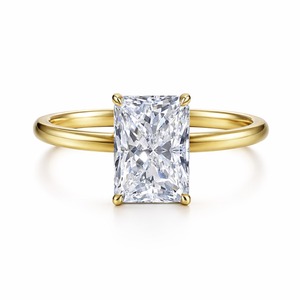 Anillo de compromiso SGARIT de oro de 18k con diamante cultivado en laboratorio, corte radiante, certificado IGI, 1ct VVS D, para mujer. - Product Image 1