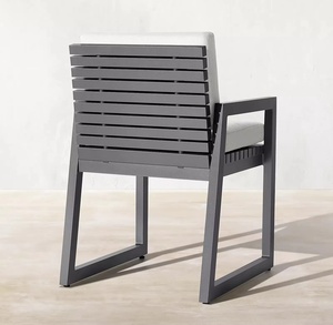 Juego de Muebles de Exterior de Metal Anticorrosión, Sillas y Mesas de Comedor de Aluminio, Muebles de Patio para Hotel, Juego de Mesa de Comedor para Jardín - Product Image 3