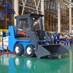 Ribpa pemuat kemudi Skidsteer Diesel, pemuat ujung depan beroda dengan CE - Product Image 3