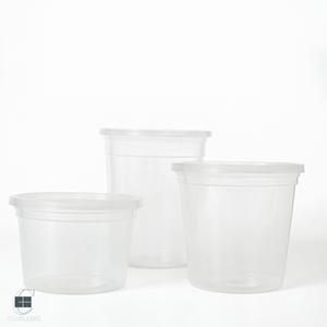 <b>Microwavable</b> Disposable Deli Cup Food <b>Storage</b> Containers with Lids Heavy Duty Round Plastic Jars for Sauces and Side Dishes - Product Image 6