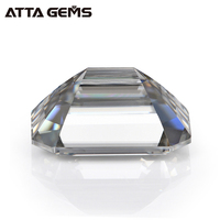 Gema suelta de diamante moissanita, corte de Esmeralda, excelente, claridad blanca incolora, VVS, para joyería